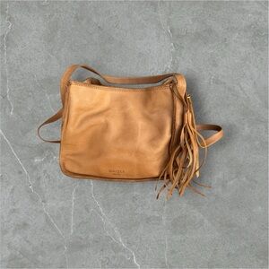 Margot Tan Genuine Leather Crossbody Shoulder Bag